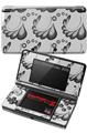 Nintendo 3DS Decal Style Skin - Petals Gray