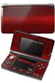Nintendo 3DS Decal Style Skin - Simulated Brushed Metal Red