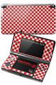 Nintendo 3DS Decal Style Skin - Checkered Canvas Red and White