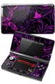 Nintendo 3DS Decal Style Skin - Twisted Garden Purple and Hot Pink
