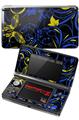 Nintendo 3DS Decal Style Skin - Twisted Garden Blue and Yellow