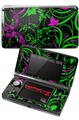 Nintendo 3DS Decal Style Skin - Twisted Garden Green and Hot Pink