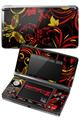 Nintendo 3DS Decal Style Skin - Twisted Garden Red and Yellow