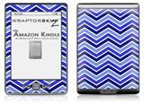 Zig Zag Blues - Decal Style Skin (fits 4th Gen Kindle with 6inch display and no keyboard)