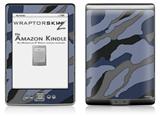 Camouflage Blue - Decal Style Skin (fits 4th Gen Kindle with 6inch display and no keyboard)