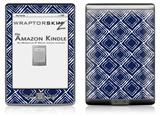 Wavey Navy Blue - Decal Style Skin (fits 4th Gen Kindle with 6inch display and no keyboard)
