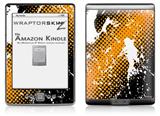 Halftone Splatter White Orange - Decal Style Skin (fits 4th Gen Kindle with 6inch display and no keyboard)