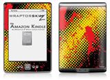 Halftone Splatter Yellow Red - Decal Style Skin (fits 4th Gen Kindle with 6inch display and no keyboard)