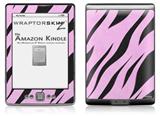 Zebra Skin Pink - Decal Style Skin (fits 4th Gen Kindle with 6inch display and no keyboard)