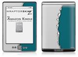 Ripped Colors Gray Seafoam Green - Decal Style Skin (fits 4th Gen Kindle with 6inch display and no keyboard)