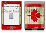 Painted Faded and Cracked Canadian Canada Flag - Decal Style Skin (fits 4th Gen Kindle with 6inch display and no keyboard)