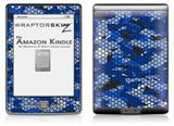 HEX Mesh Camo 01 Blue Bright - Decal Style Skin (fits 4th Gen Kindle with 6inch display and no keyboard)