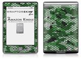 HEX Mesh Camo 01 Green - Decal Style Skin (fits 4th Gen Kindle with 6inch display and no keyboard)