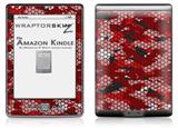 HEX Mesh Camo 01 Red Bright - Decal Style Skin (fits 4th Gen Kindle with 6inch display and no keyboard)