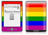Rainbow Stripes - Decal Style Skin (fits 4th Gen Kindle with 6inch display and no keyboard)