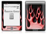 Metal Flames Red - Decal Style Skin (fits 4th Gen Kindle with 6inch display and no keyboard)