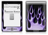 Metal Flames Purple - Decal Style Skin (fits 4th Gen Kindle with 6inch display and no keyboard)