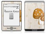 Mushrooms Orange - Decal Style Skin (fits 4th Gen Kindle with 6inch display and no keyboard)