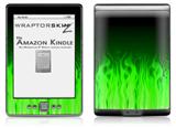 Fire Green - Decal Style Skin (fits 4th Gen Kindle with 6inch display and no keyboard)