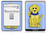 Puppy Dogs on Blue - Decal Style Skin (fits 4th Gen Kindle with 6inch display and no keyboard)