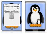 Penguins on Blue - Decal Style Skin (fits 4th Gen Kindle with 6inch display and no keyboard)