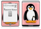 Penguins on Pink - Decal Style Skin (fits 4th Gen Kindle with 6inch display and no keyboard)
