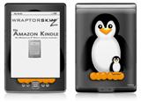 Penguins on Black - Decal Style Skin (fits 4th Gen Kindle with 6inch display and no keyboard)