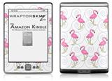 Flamingos on White - Decal Style Skin (fits 4th Gen Kindle with 6inch display and no keyboard)