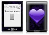 Glass Heart Grunge Purple - Decal Style Skin (fits 4th Gen Kindle with 6inch display and no keyboard)