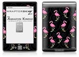 Flamingos on Black - Decal Style Skin (fits 4th Gen Kindle with 6inch display and no keyboard)