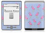 Flamingos on Blue - Decal Style Skin (fits 4th Gen Kindle with 6inch display and no keyboard)