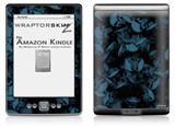 Skulls Confetti Blue - Decal Style Skin (fits 4th Gen Kindle with 6inch display and no keyboard)
