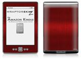 Simulated Brushed Metal Red - Decal Style Skin (fits 4th Gen Kindle with 6inch display and no keyboard)