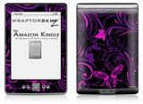 Twisted Garden Purple and Hot Pink - Decal Style Skin (fits 4th Gen Kindle with 6inch display and no keyboard)