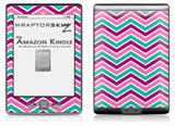 Zig Zag Teal Pink Purple - Decal Style Skin (fits 4th Gen Kindle with 6inch display and no keyboard)