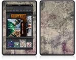 Amazon Kindle Fire (Original) Decal Style Skin - Pastel Abstract Gray and Purple