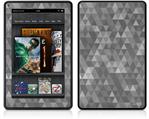 Amazon Kindle Fire (Original) Decal Style Skin - Triangle Mosaic Gray