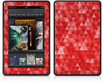 Amazon Kindle Fire (Original) Decal Style Skin - Triangle Mosaic Red