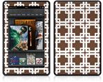 Amazon Kindle Fire (Original) Decal Style Skin - Boxed Chocolate Brown