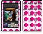 Amazon Kindle Fire (Original) Decal Style Skin - Boxed Fushia Hot Pink