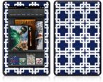 Amazon Kindle Fire (Original) Decal Style Skin - Boxed Navy Blue