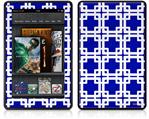 Amazon Kindle Fire (Original) Decal Style Skin - Boxed Royal Blue