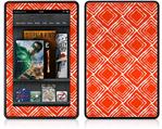 Amazon Kindle Fire (Original) Decal Style Skin - Wavey Red