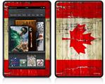 Amazon Kindle Fire (Original) Decal Style Skin - Painted Faded and Cracked Canadian Canada Flag