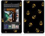 Amazon Kindle Fire (Original) Decal Style Skin - Anchors Away Black