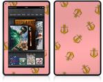 Amazon Kindle Fire (Original) Decal Style Skin - Anchors Away Pink