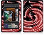 Amazon Kindle Fire (Original) Decal Style Skin - Alecias Swirl 02 Red