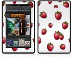 Amazon Kindle Fire (Original) Decal Style Skin - Strawberries on White