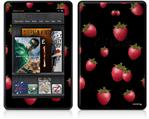 Amazon Kindle Fire (Original) Decal Style Skin - Strawberries on Black