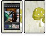 Amazon Kindle Fire (Original) Decal Style Skin - Mushrooms Yellow